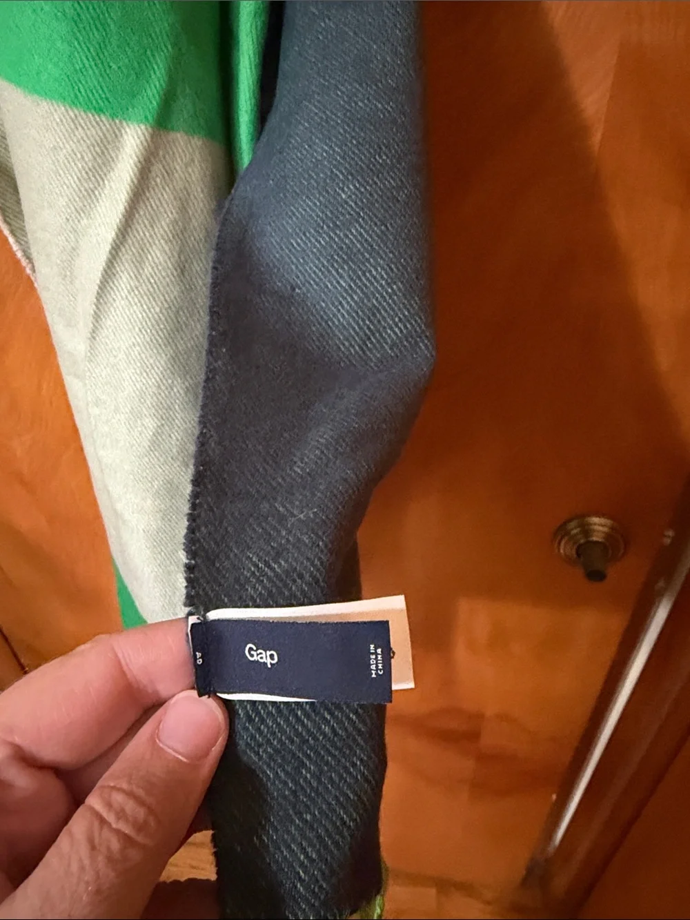 GAP Green and Dark blue Colorblock blanket scarf super soft
